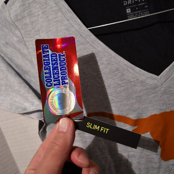 Womens NIKE DRY Dri-Fit Slim fit TOP Texas Longhorns Gray/Black Sizes S-XXL - Picture 3 of 5